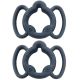 Osbon Twin Pack Maximum Elasticity Grey Rings sizes B & D T1676