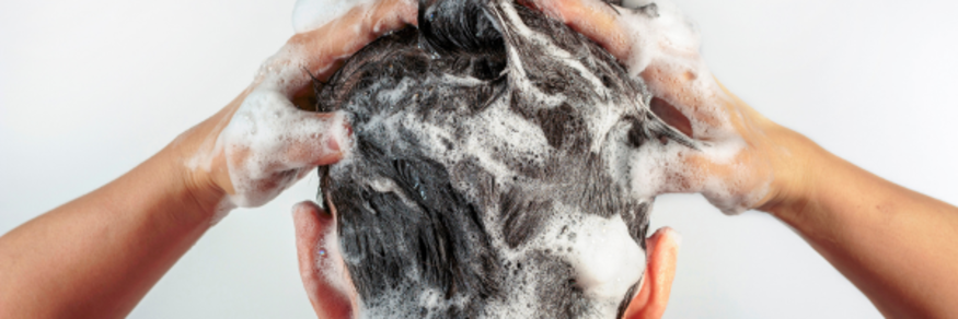 human washing hair