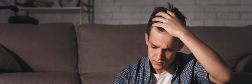 guy checking for hair loss