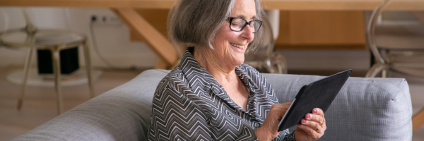 Woman on tablet