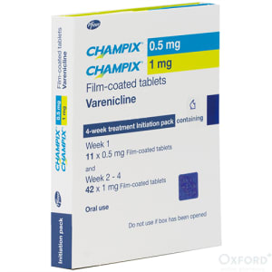 Champix (Varenicline) 0.5mg/1mg 53 Tablet Starter Pack