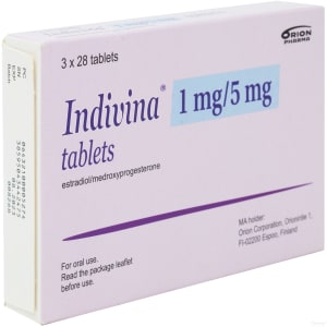 Indivina (Estradiol Medroxyprogesterone) 84 x 1mg/5mg Tabs