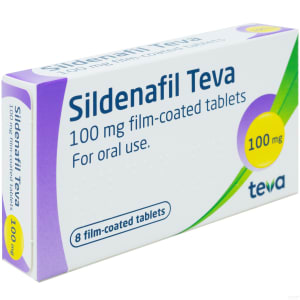 Sildenafil 100mg 8 tablets (Teva) brand