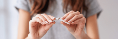 stop smoking lady