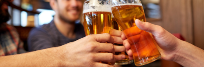 man drinking beer