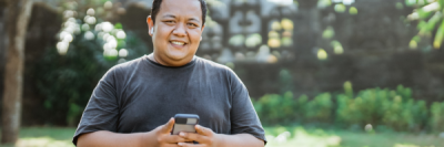 man on phone