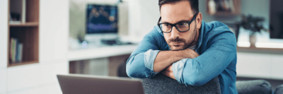 Man reading about what counts as erectile dysfunction