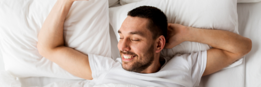 man in bed