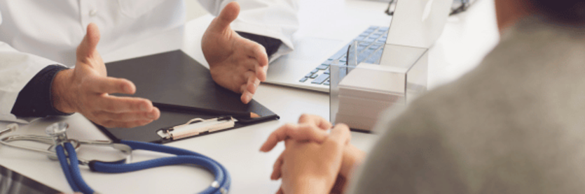 getting consultation from doctor
