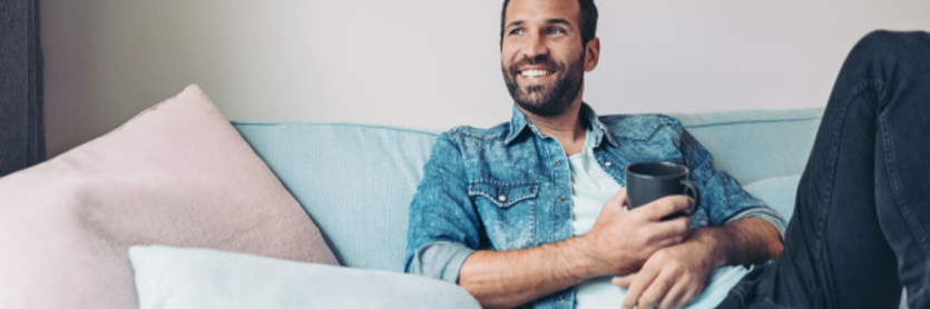 man relaxing