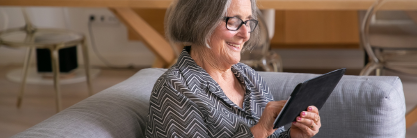 Woman on tablet