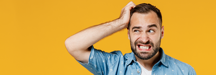 picture of embarrassed man