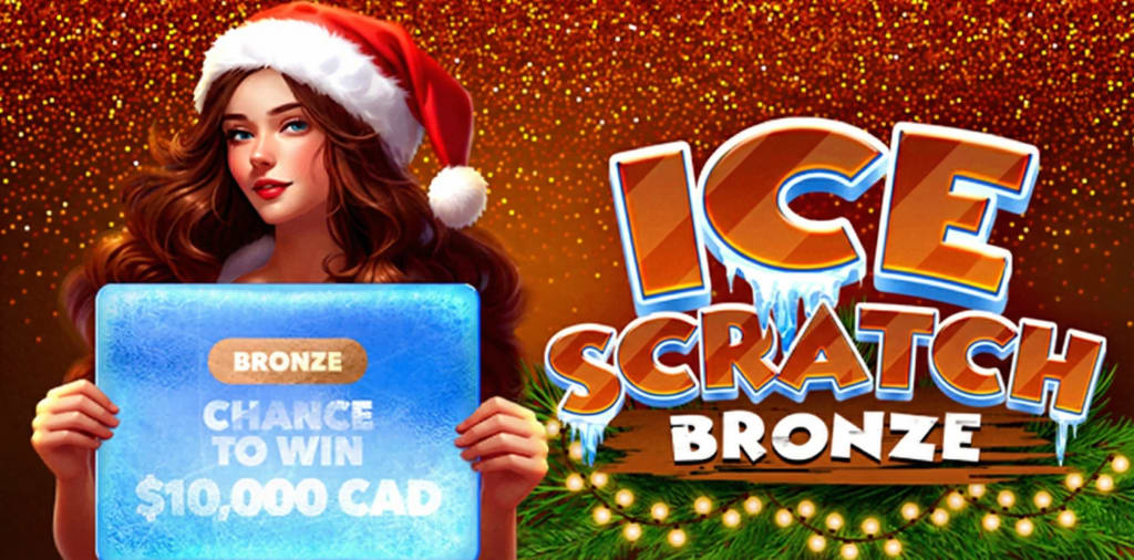 Virtual scratch card Ice Scratch Bronze with icy winter theme and prize panel