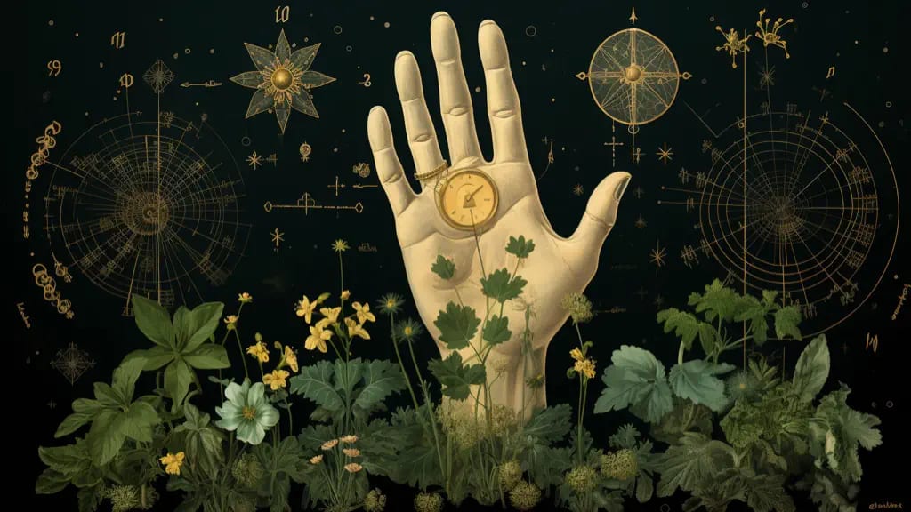 shooting-star-four-leaf-clover-palm-reading-keychain