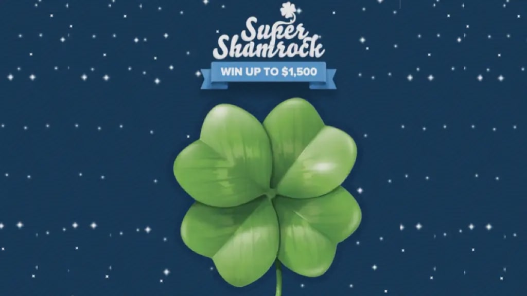 Super Shamrock lucky Irish-themed scratch card at XO Lotto with $1,500 CAD top prize
