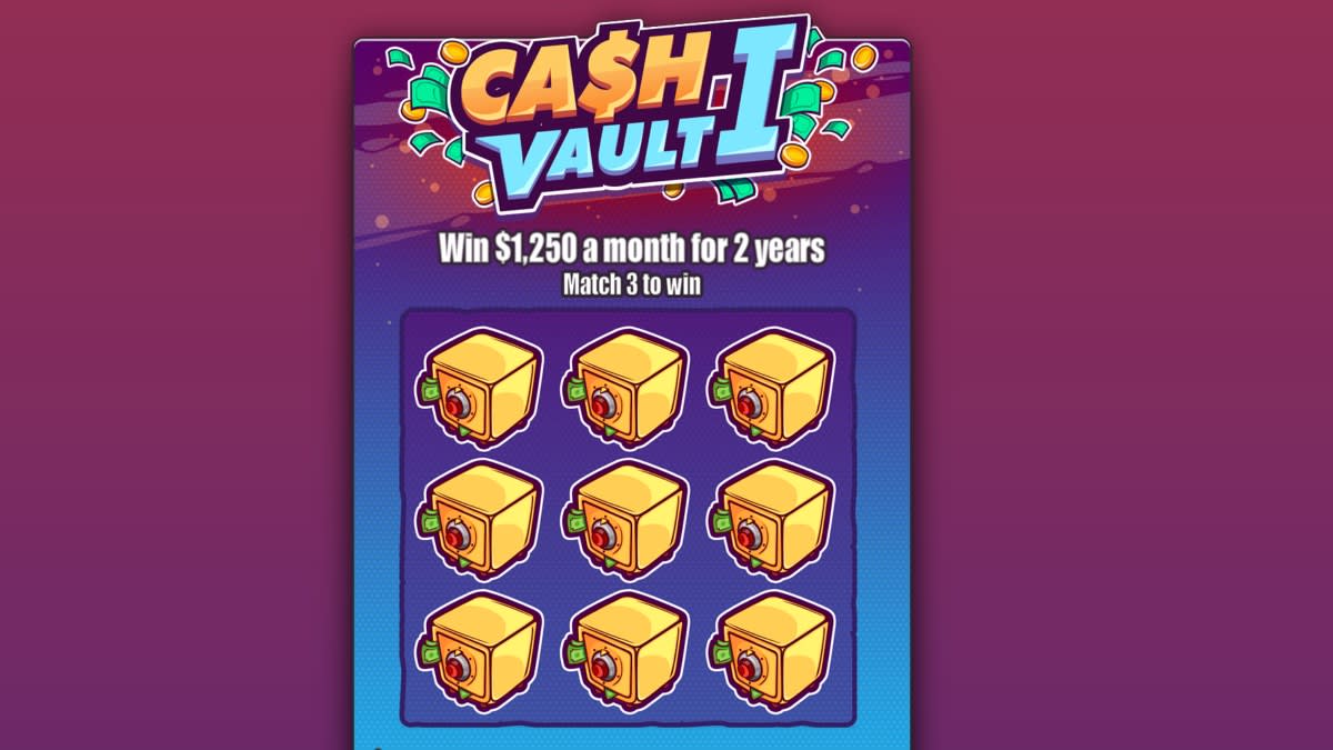 Cash Vault I by Hacksaw Gaming at XO Lotto, a $1 scratch card with a $30,000 top prize