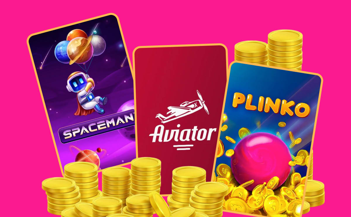 Crash and fast games at XO Lotto including Aviator, Plinko and Spaceman