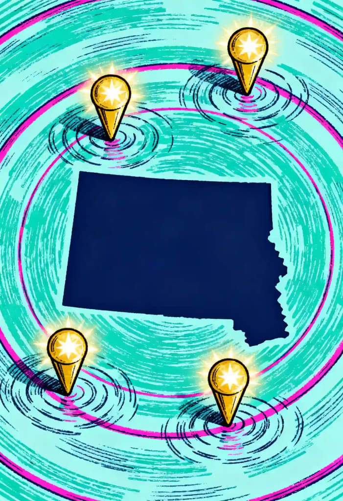 Lotto Max winner Alberta infographic with Alberta map silhouette showing lottery winner locations and prize amounts