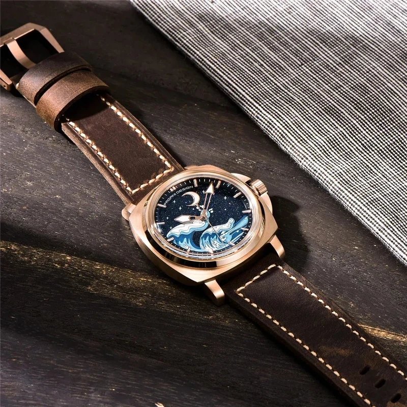 Pagani Design Deep-Blue Wave Moonphase Watch- PD-YS014 hover