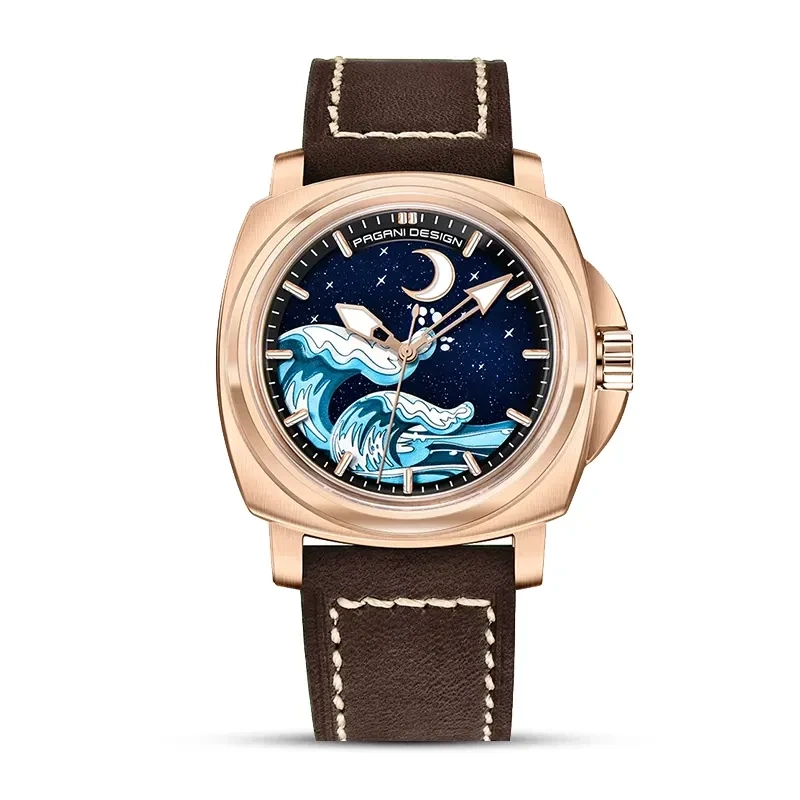 Pagani Design Deep-Blue Wave Moonphase Watch- PD-YS014