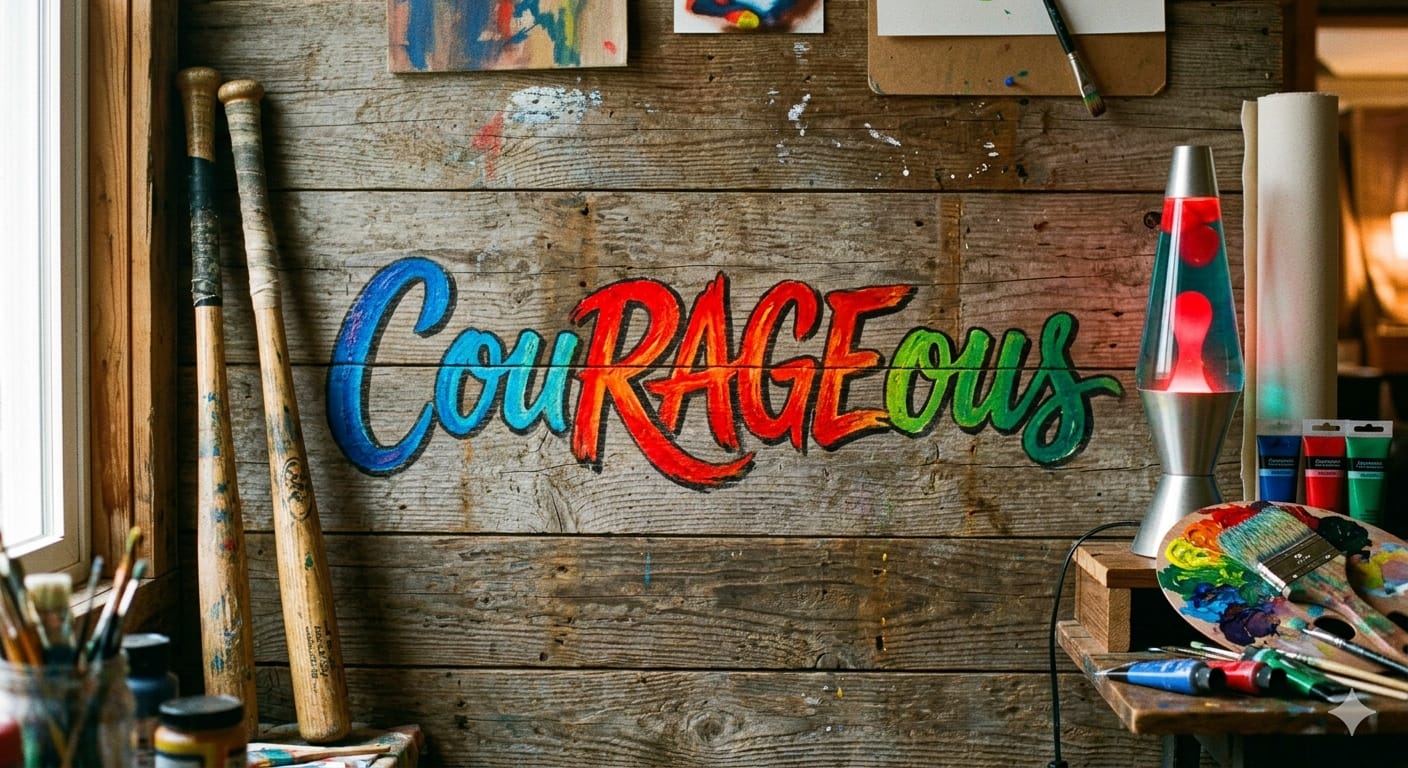 CouRAGEous artwork in a creative workshop