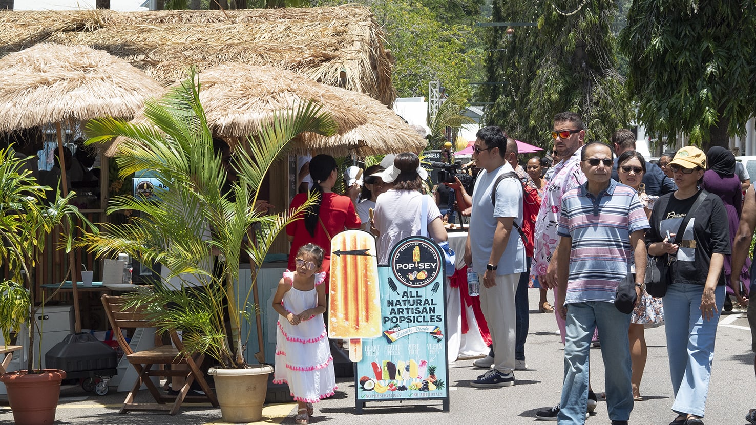 Photo of visitors and locals at the 2024 Local Food Fest in Victoria.