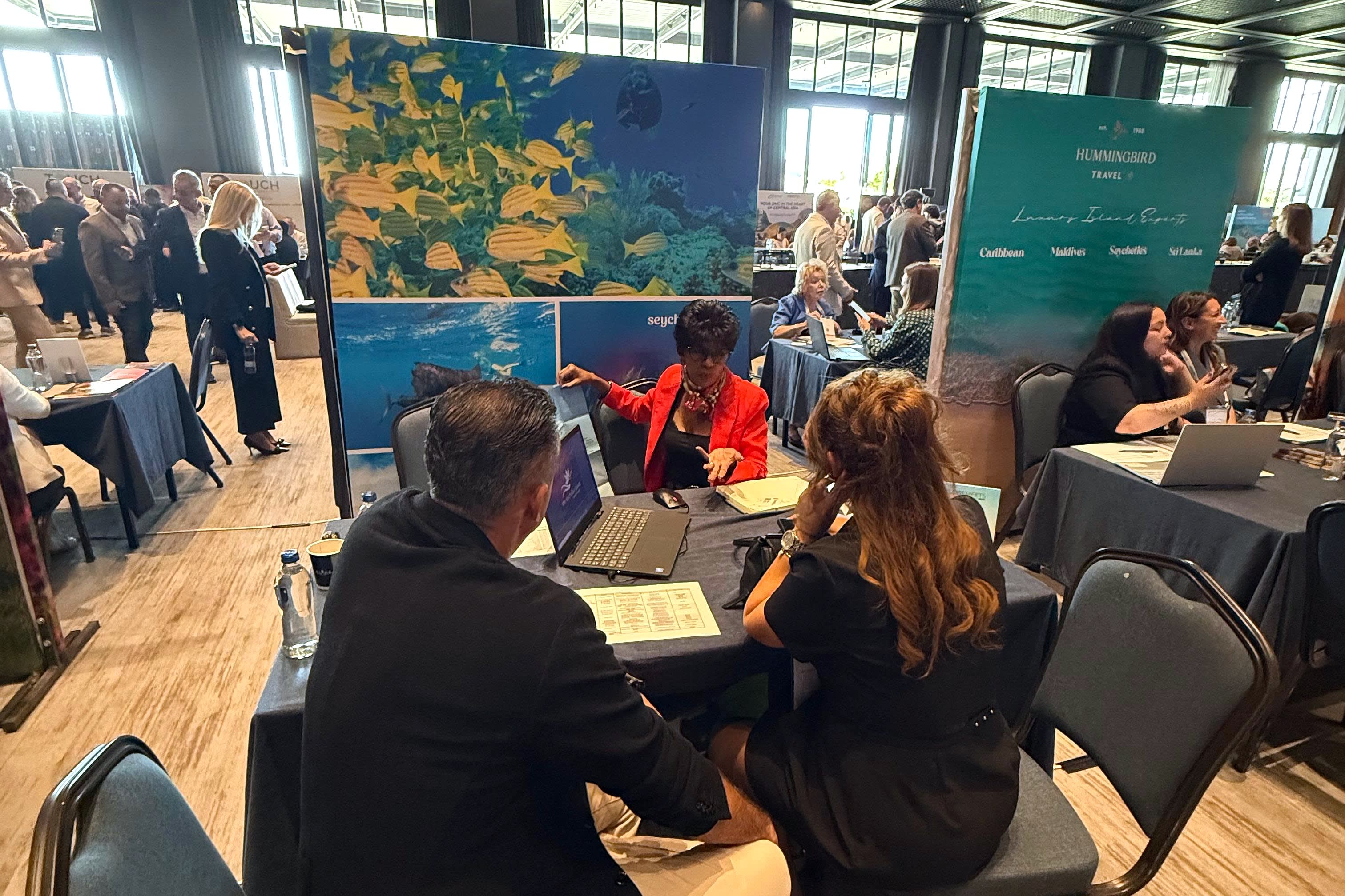 Photo of STB Manager for the Turkish Market in a B2B meeting at the GlobeMeets 2026 B2B Networking Event in Instanbul.