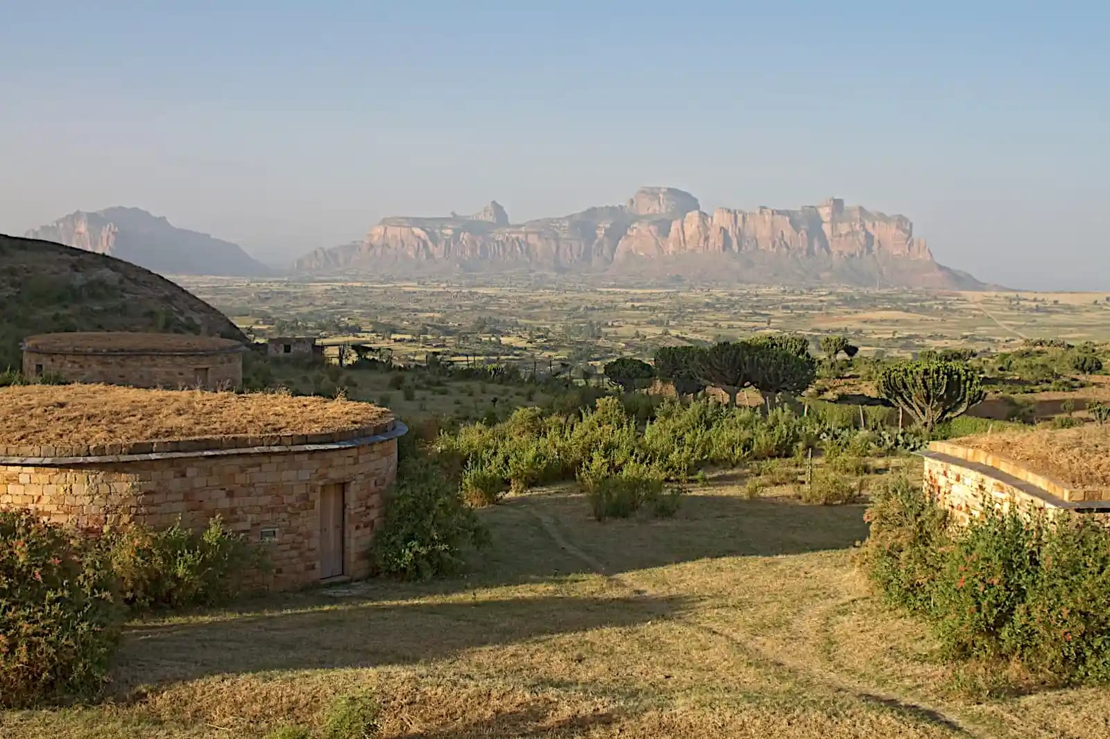 The Gheralta mountains rising above the plain near Hawzen