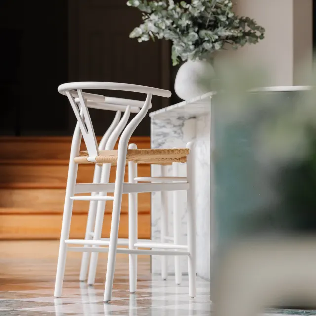 Wishbone bar stool 65cm clearance