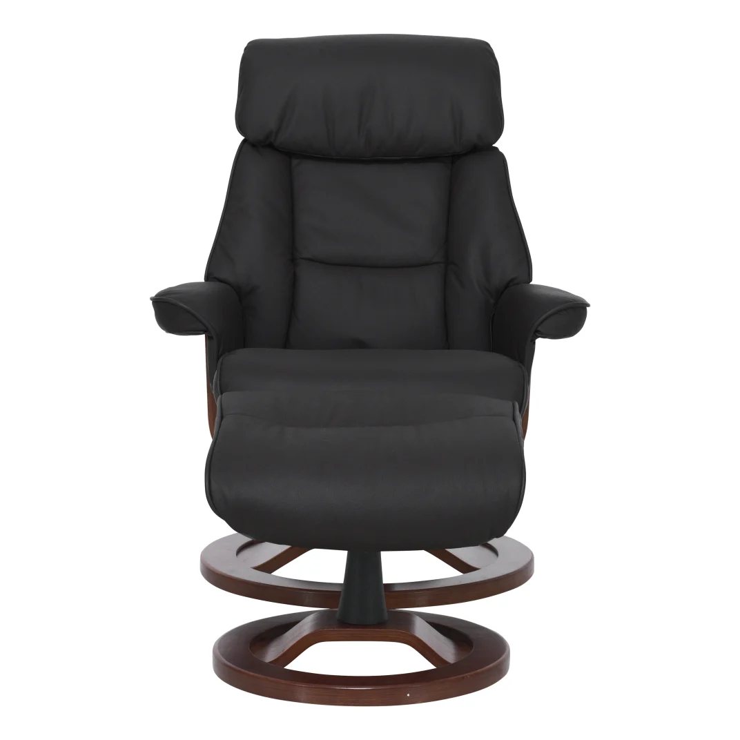 Dixon black reclining chair & ottoman deals