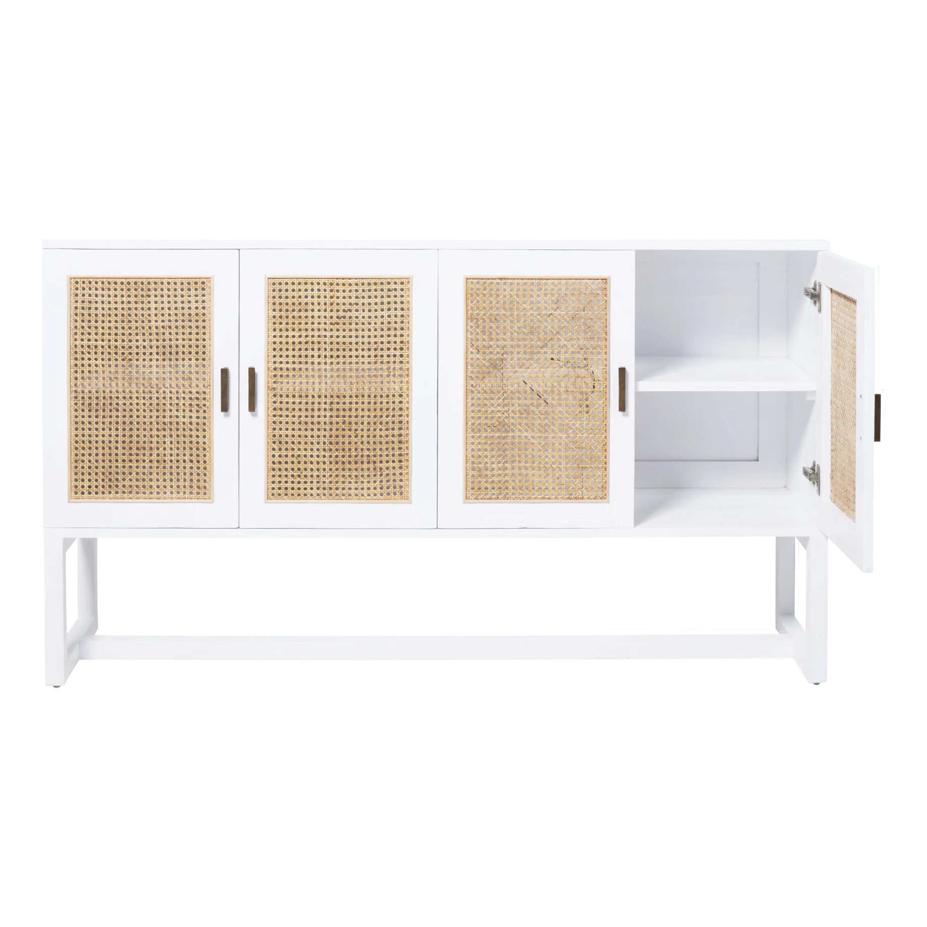 White and hot sale rattan buffet