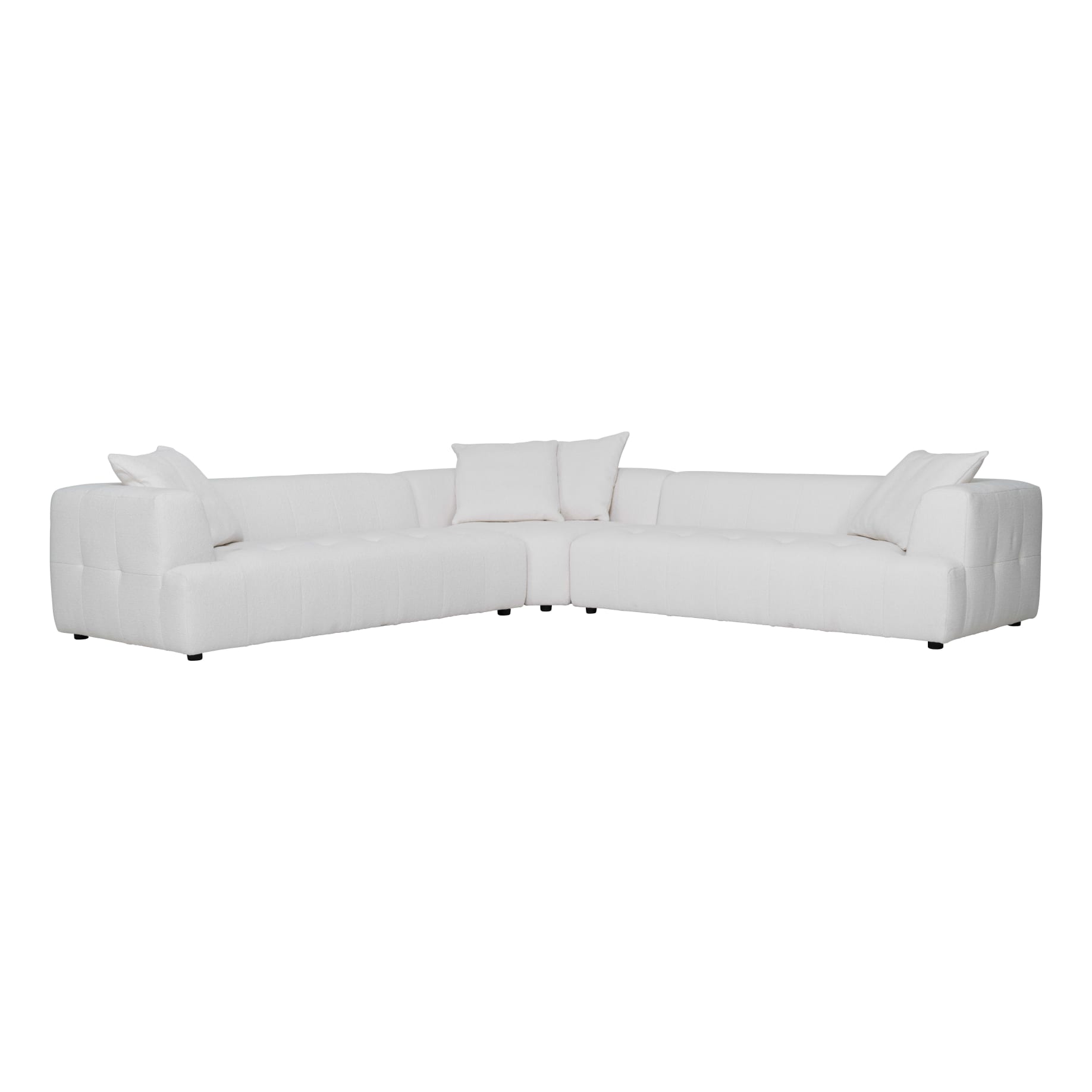 Rubin 7 Seater Modular Sofa in Het White OZ Design Furniture