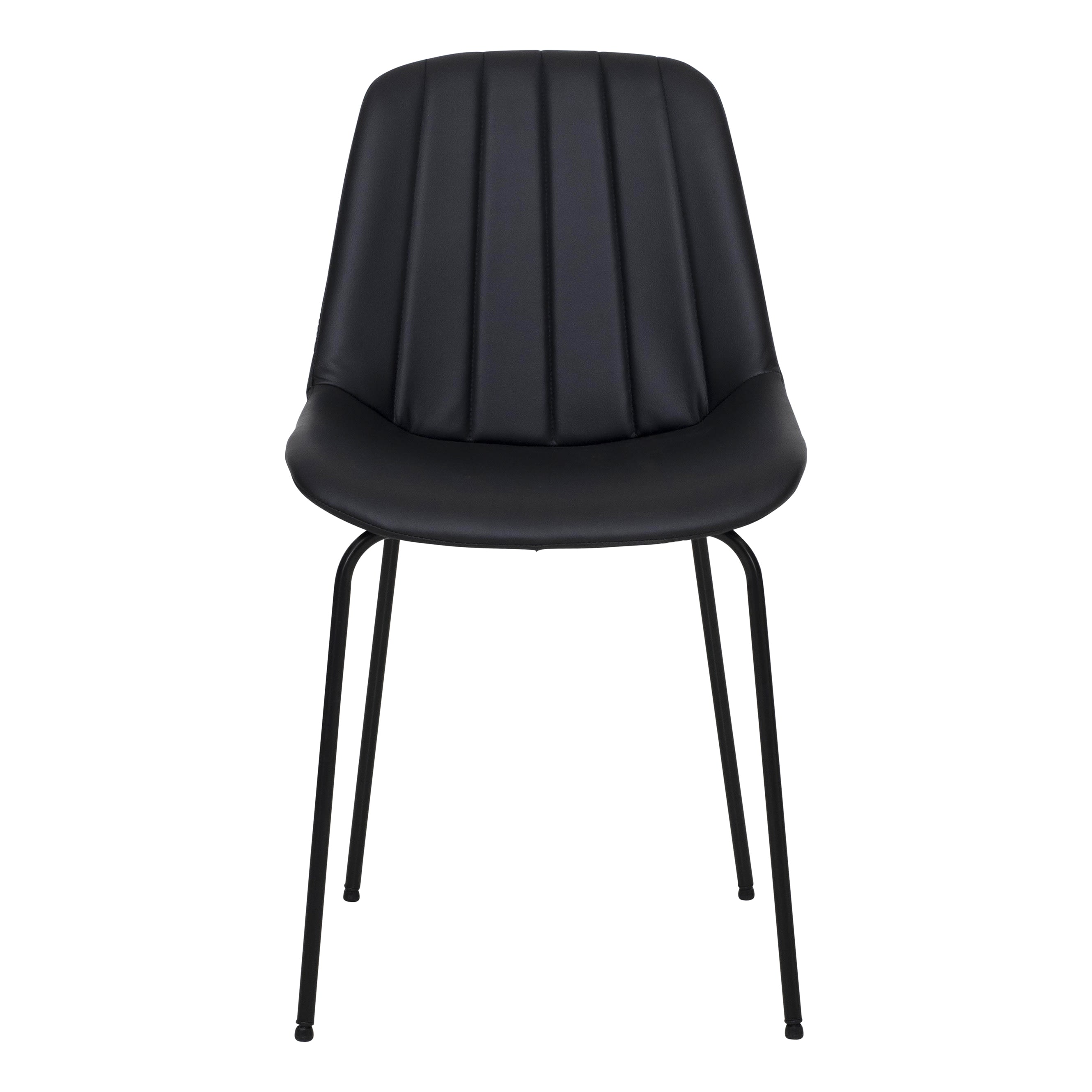 Flint Dining Chair in Black PU / Black Leg OZ Design Furniture