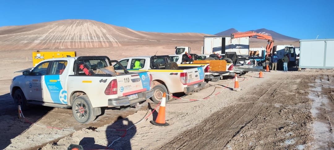 Flota en obra