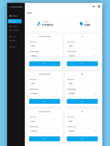My-Coin Auction - A peer-to-peer coin bid auction