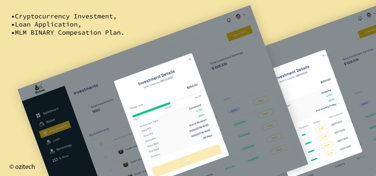 Bizlona - MLM Binary compensation plan project preview