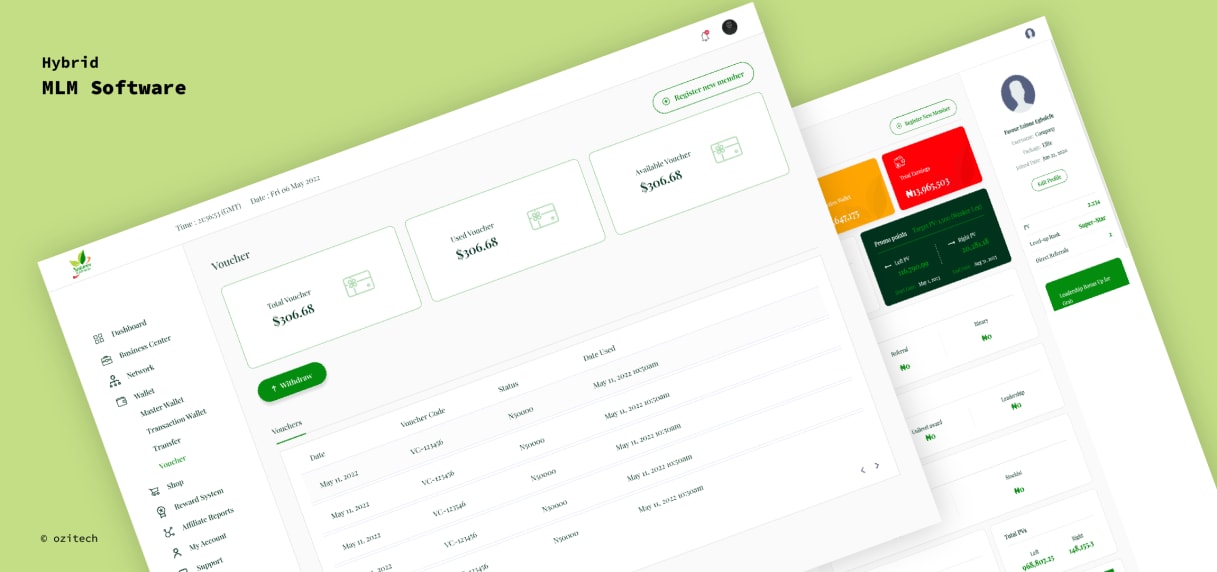 Nature Extracts Intl - Hybrid MLM software project preview