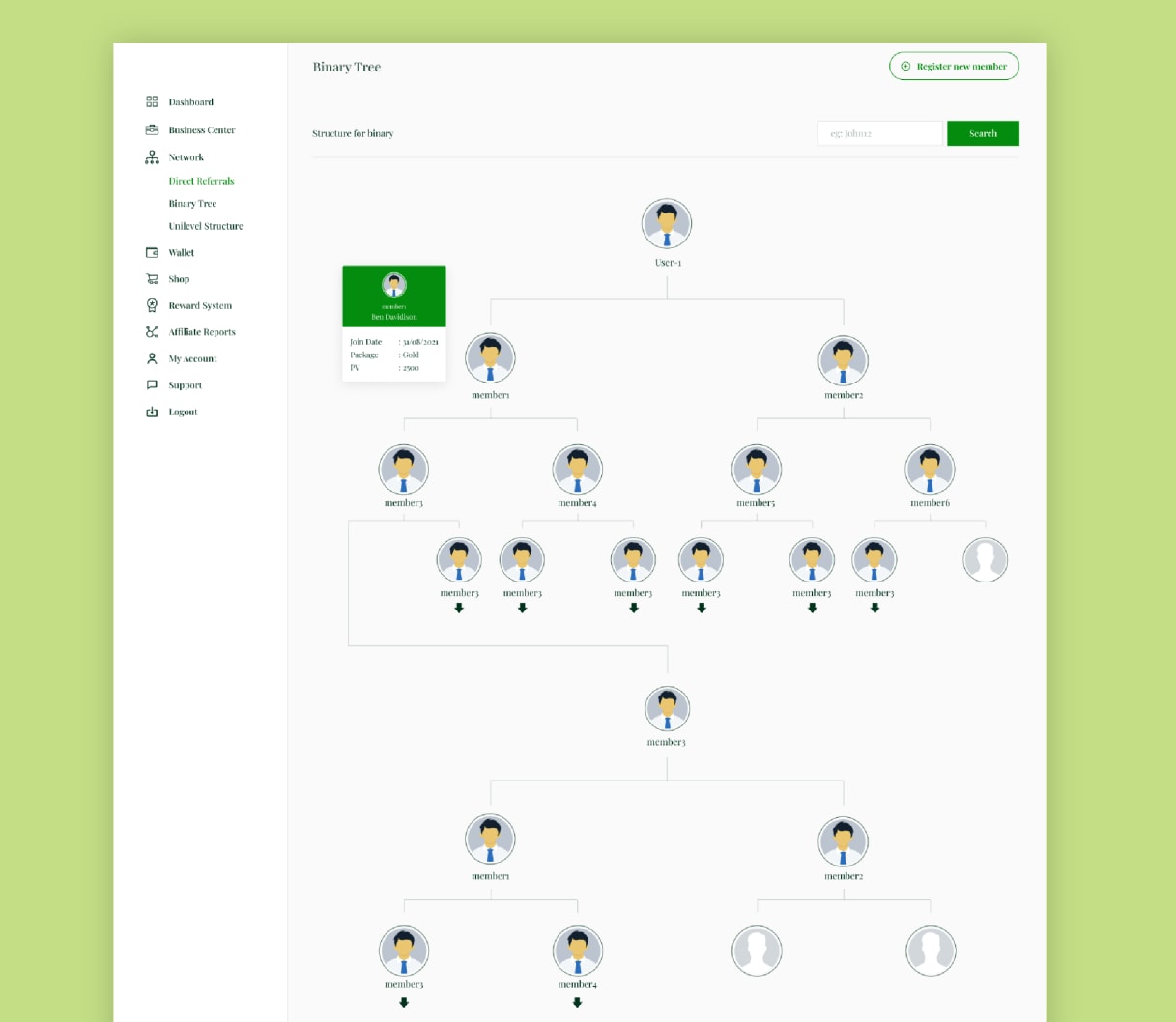 Nature Extracts Intl - Hybrid MLM software project preview