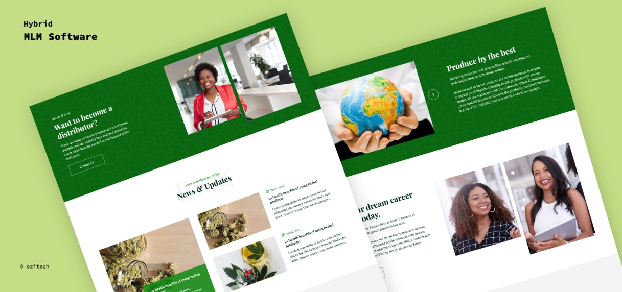 Nature Extracts Intl - Hybrid MLM software project preview