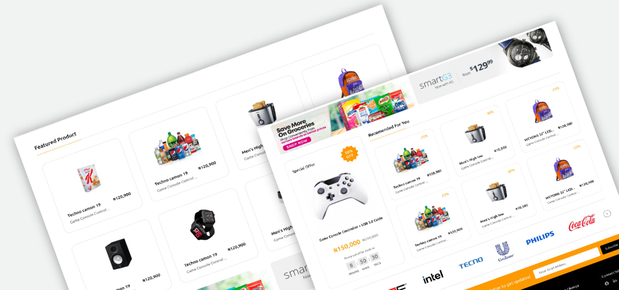 Okenga - Retail e-commerce with a shopping cart project preview