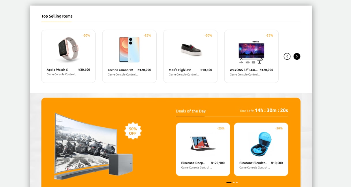 Okenga - Retail e-commerce with a shopping cart project preview