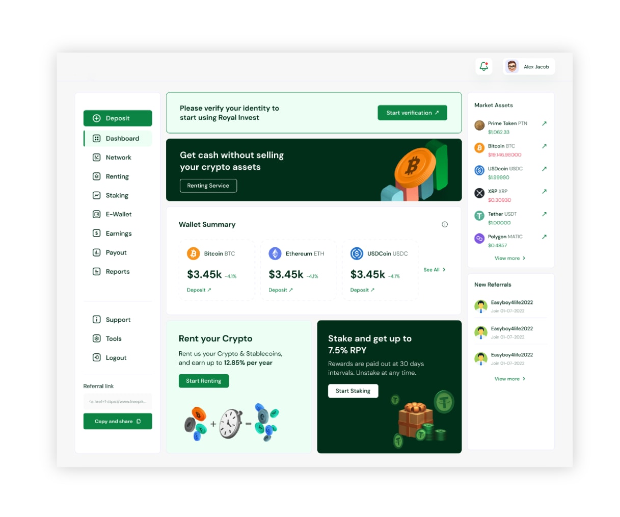 Primebase - Cryptocurrency trading project preview