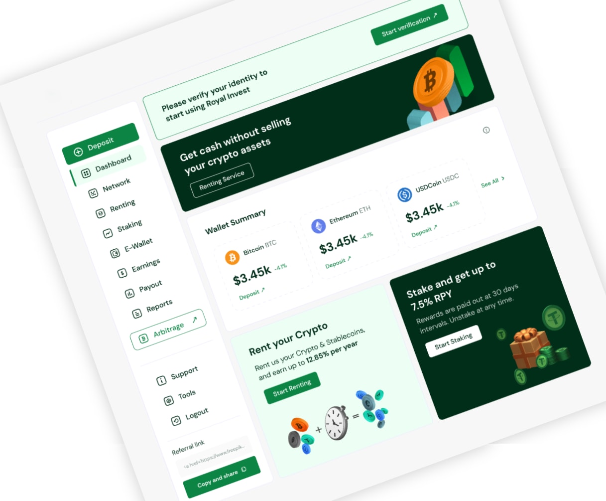 Primebase - Cryptocurrency trading project preview