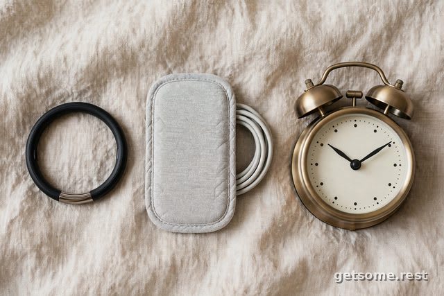 Withings Sleep Analyzer under-mattress sleep tracking mat on a bed