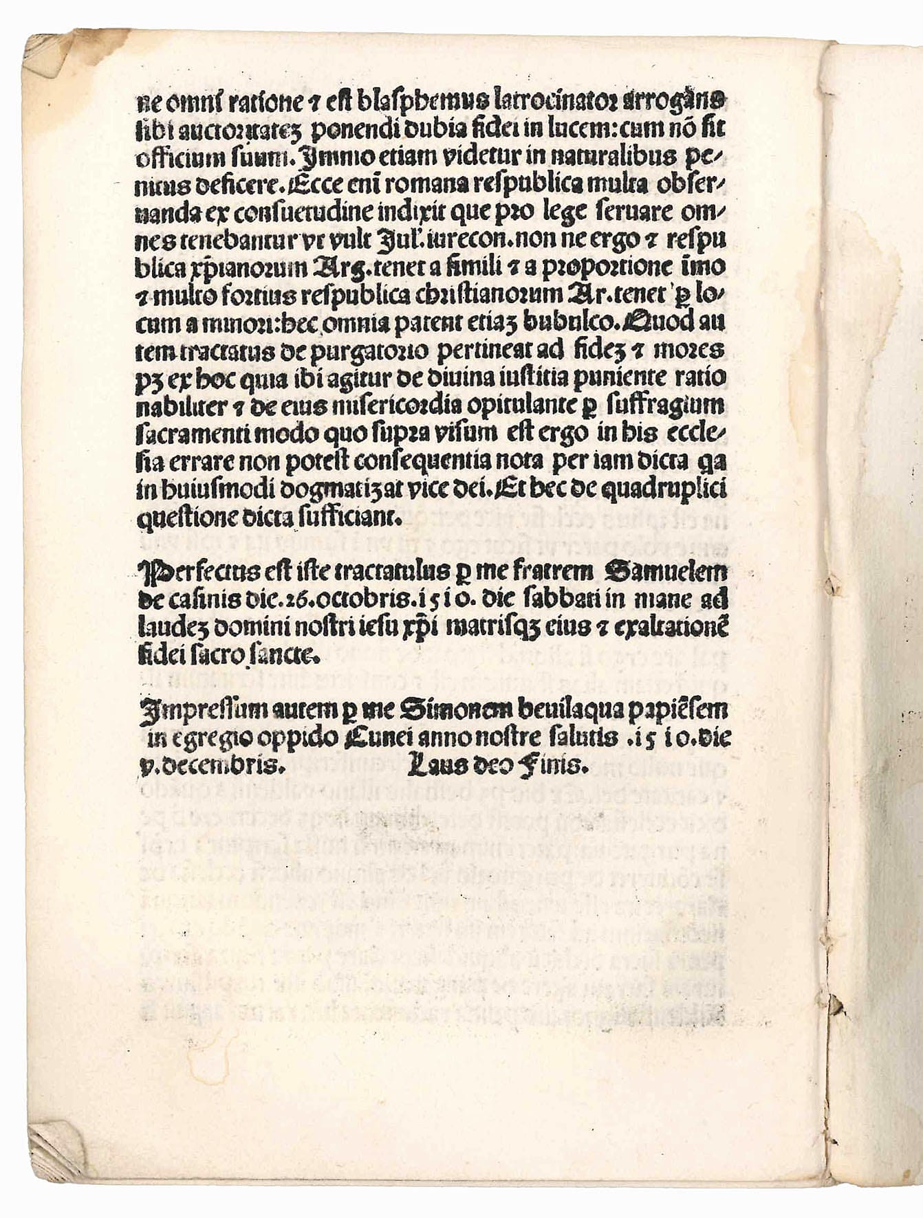 De statu ecclesie. De purgatorio. De suffragijs defunctorum. De corpore Christi. Libellus feliciter incipit contra valdenses qui hec omnia negant. - Image 3