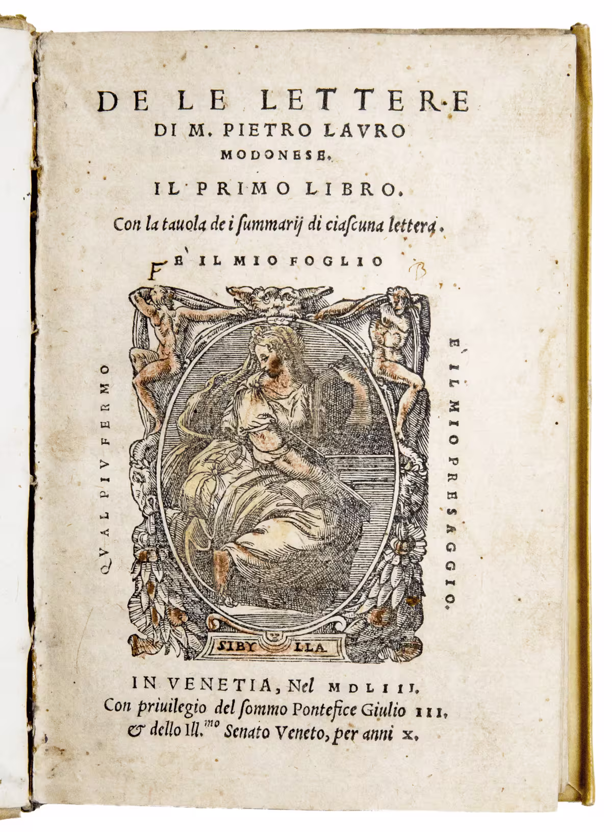 De le lettere [...] Il primo libro. Con la tavola de i summarij di ciascuna lettera