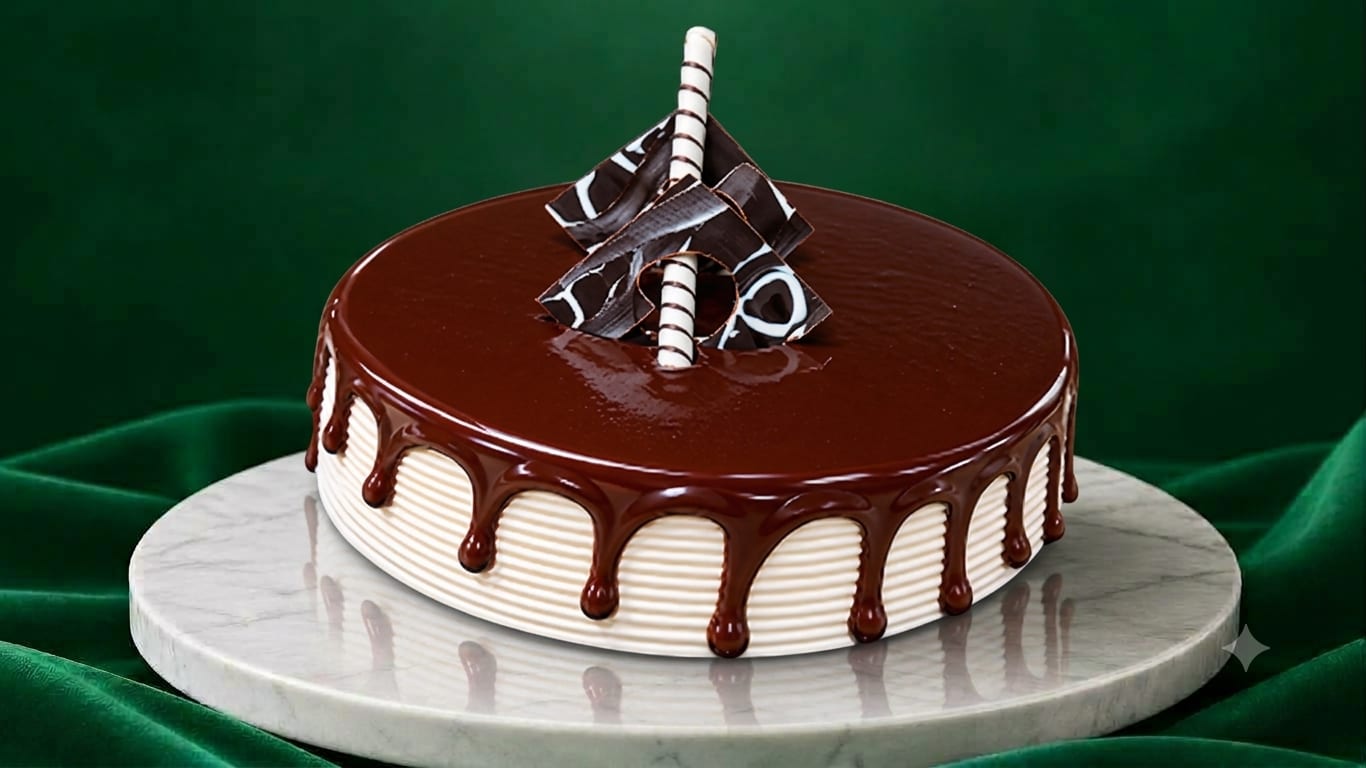 Chocolate cake with cream and cherry by The Cakery, Best Cakes in Kannur