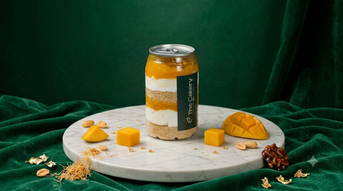 Mango jar cake by The Cakery, Jar Cakes in Kannur
