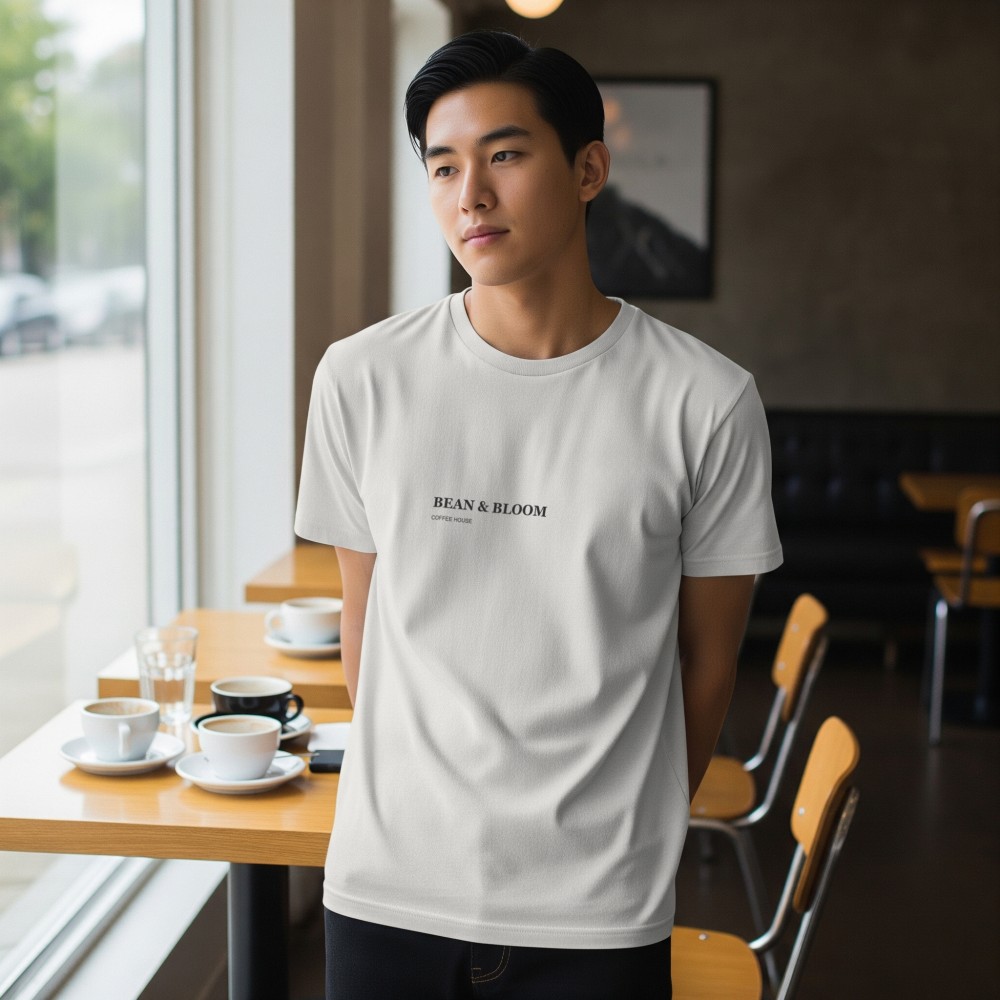 Coffee shop t-shirt mockup