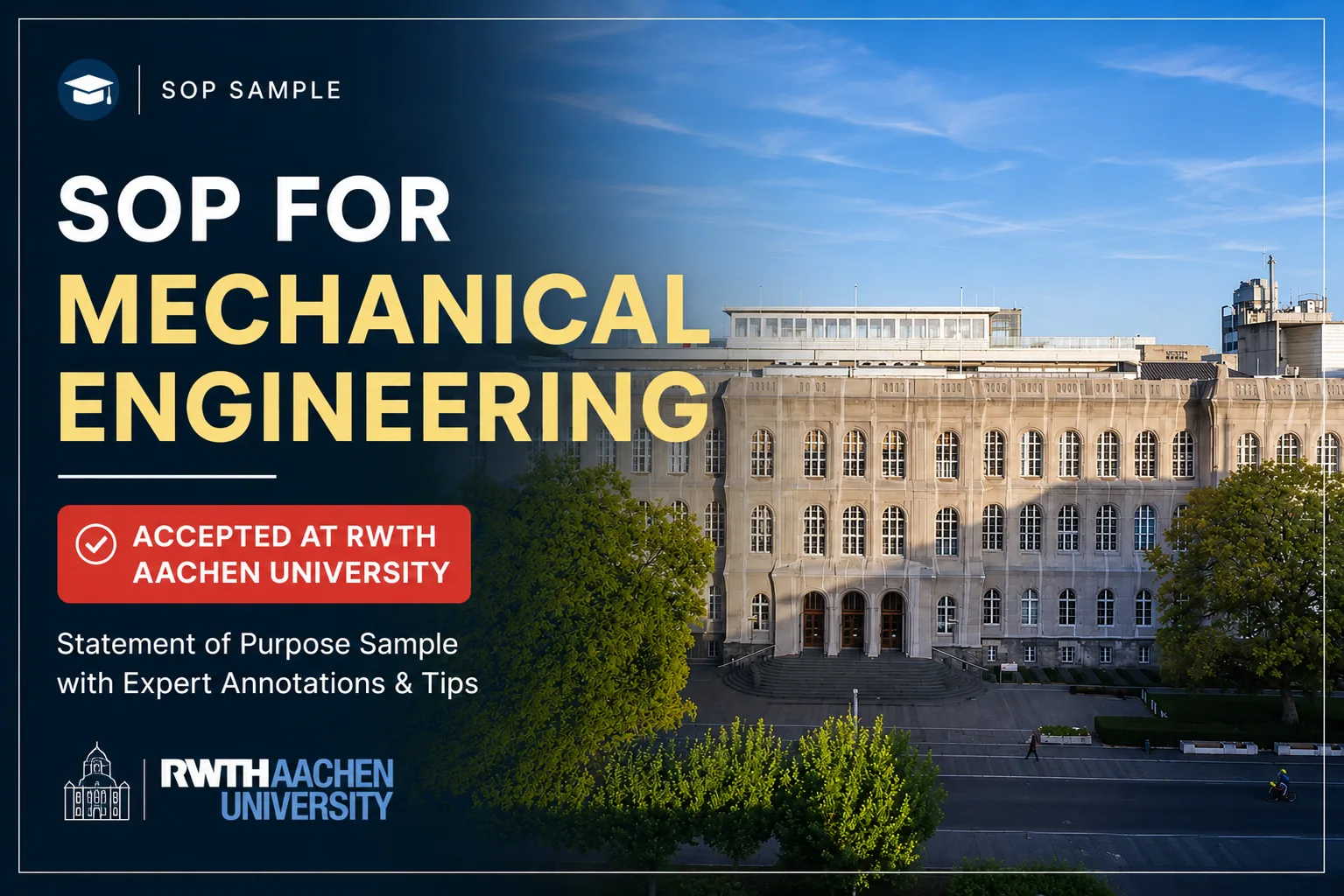 SOP sample for a Mechanical Engineering Masters accepted at RWTH Aachen